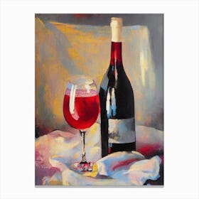White Zinfandel 1 Oil Painting Cocktail Poster Canvas Print