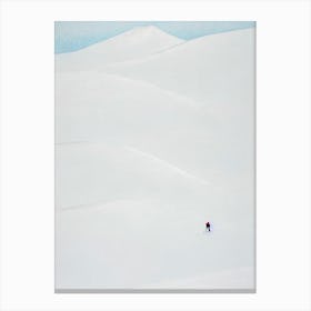 Alyeska, Usa Minimal Skiing Poster Canvas Print