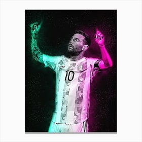 Lionel Messi Galaxy Canvas Print