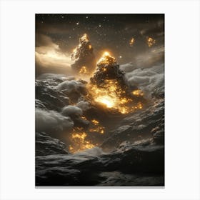 Fire And Smoke Canvas Print