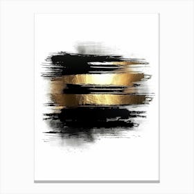 Gold And Black Abstract Painting 32 Canvas Print