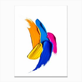 Paint Strokes On White Background Canvas Print