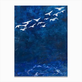 Seagulls In The Sky 2 Canvas Print