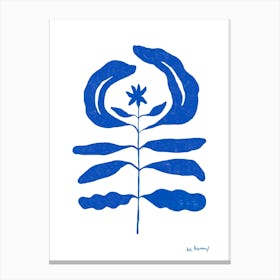 Blue Flower Variations 1 Canvas Print