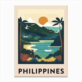 Philippines 4 Vintage Travel Poster Canvas Print