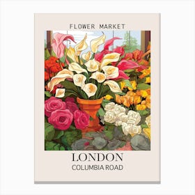 London Flower Market Canvas Print