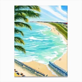 Cronulla Beach, Australia Contemporary Illustration 1  Canvas Print