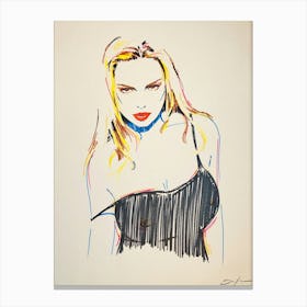 Katherine H - Retro 80s Style Canvas Print