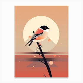 Bird On A Branch Canvas Print