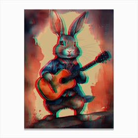 Rabbit Playing Guitar 1 Canvas Print