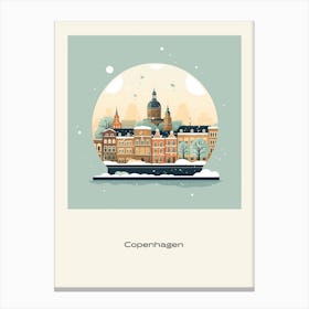 Copenhagen Denmark 3 Snowglobe Poster Canvas Print