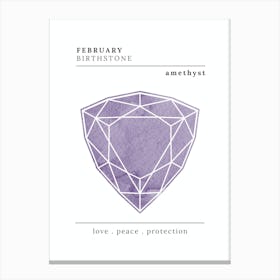 February Birthstone | Amethyst Canvas Print