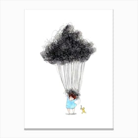 Little Girl With A Cloud Canvas Print