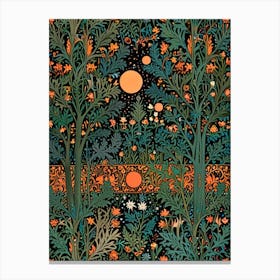 William Morris Forest In The Night Canvas Print