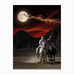 Knights On Horseback Canvas Print