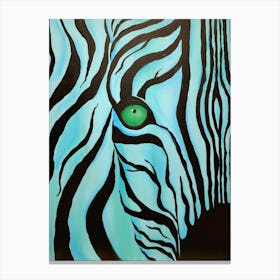 Blue Zebra Canvas Print