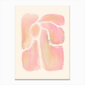 Pink Abstract Painting Canvas Print