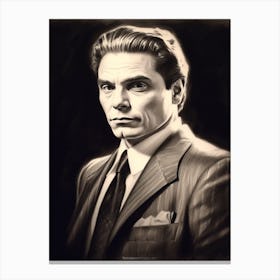 Gangster Art Henry Hill Goodfellas B&W 3 Canvas Print