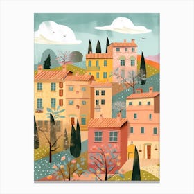 Cortona, Italy Illustration Canvas Print