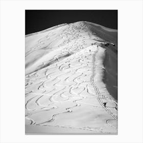 Ski Tracks In The Snow Canvas Print