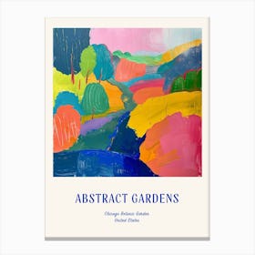 Colourful Gardens Chicago Botanic Garden Usa 4 Blue Poster Canvas Print