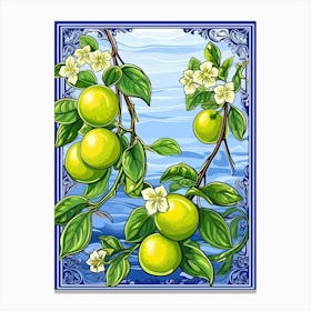 Lime Illustration 8 Canvas Print