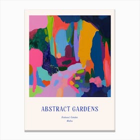 Colourful Gardens Bodnant Garden United Kingdom 3 Blue Poster Canvas Print