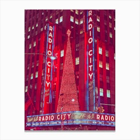 Radio City Hall In Christmas, New York Canvas Print