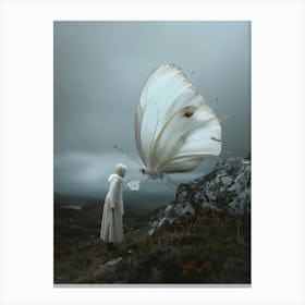 White Butterfly Canvas Print