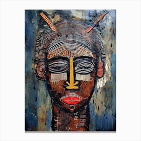 Tribal Treasures: Artistic Echoes from African Masks Canvas Print