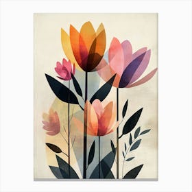 Abstract Flowers Canvas Print 5 Canvas Print