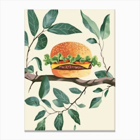 Burger On A Branch 1 Canvas Print