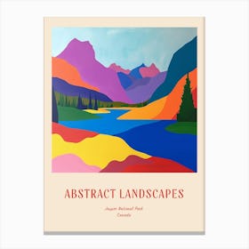 Colourful Abstract Jasper National Park Canada 4 Poster Canvas Print