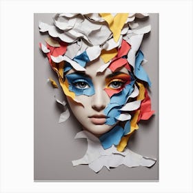 Abstract Portrait Of A Woman Print Canvas Print