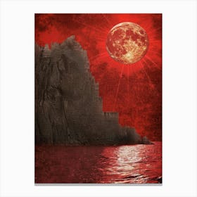 Red Moon In The Sky 3 Canvas Print