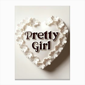 Pretty girl wall art retro 2025 Canvas Print