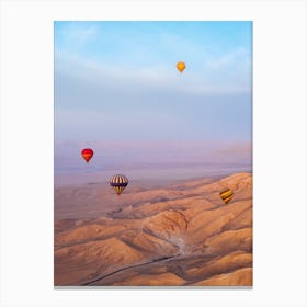 Hot air balloons above Luxor, Egypt Canvas Print