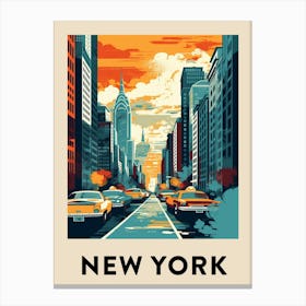 New York 2 Vintage Travel Poster Canvas Print