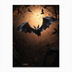 Bat Cave Realistic 4 Canvas Print