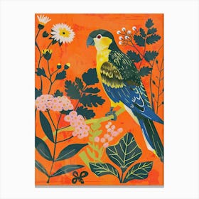 Spring Birds Parrot Canvas Print