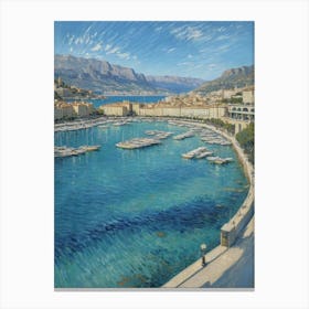 Reflections in the Harbor Harbor In France Canvas Print