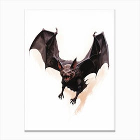 Flying Fox Bat Vintage Illustration 1 Canvas Print