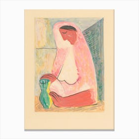 Woman With A Vase, Mikuláš Galanda Canvas Print