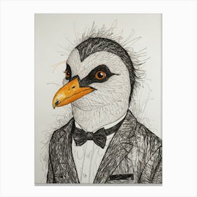 Penguin In Suit Canvas Print