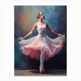Ballerina With A Pink Dress Canvas Print