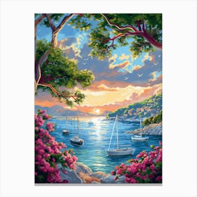 Sunset By The Sea Canvas Print