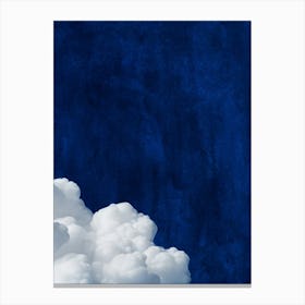 Cloud Navy Blue 2 Canvas Print