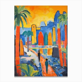 Luxor Egypt 3 Fauvist Painting Canvas Print