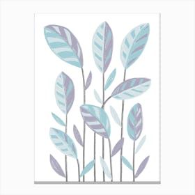 Blue Funky Plants Toile