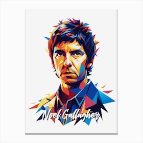 Oasis Noel Gallagher 02 Portrait Music Icon Style WPAP Pop Art Canvas Print